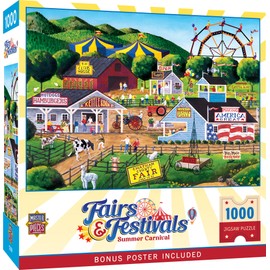 MasterPieces 1000 Piece Jigsaw Puzzle for Adults, Family, Or Youth - Summer Carnival - 19.25" x 26.75"