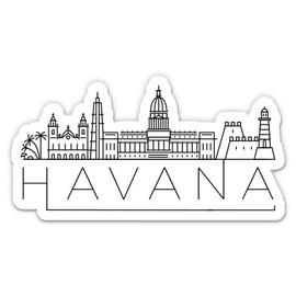 Squiddy Havana Cuba - Vinyl Sticker (7" Wide)