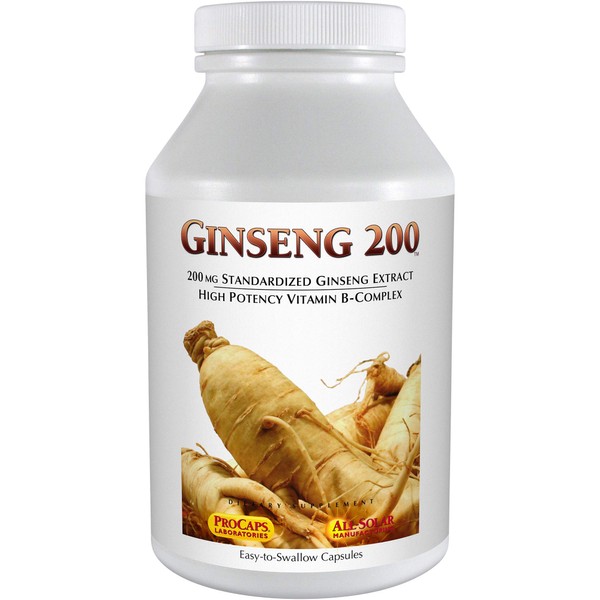 ANDREW LESSMAN Ginseng 200 - 240 Capsules - Standardized Extract to Support Well-Being. Adaptogen, Combats Fatigue and Stress. Gentle, Small, Easy-to-Swallow Capsules. No Additives
