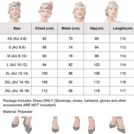 AU Seller Costume Bay 1920s Roaring 20s Charleston Gangster Flapper Gatsby Fancy Dress Costume Outfit (V-Neck Dress Green, L)