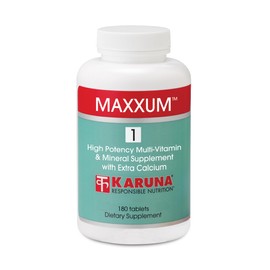 Karuna MAXXUM 1 | 180 Vegetarian Capsules | Multivitamin and Mineral Formula, Lutein, Lycopene, Boron, Vanadium, Iodine, Calcium, Magnesium, Vitamins A. B. C, D, E, K, zinc, folic Acid