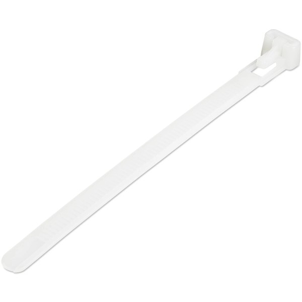 StarTech 5"(12cm) Reusable Cable Ties - 1/4"(7mm) wide, 1-1/8"(30mm) 50lb