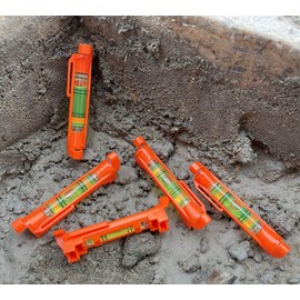 LAIESYA LAIESYA 5Pcs Hanging Line Level String levels Tools Used for Layout Brick Working, Site lining, Flooring Decking, Ground, Shed Base, Backyard, Fence, Pier Drainage Slopes Etc. (Red, Set B)