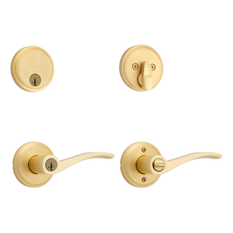 Kwikset Sedona Front Door Lock Handle and Deadbolt Combo Set,