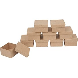VBS XXL Pack of 10 Square Boxes 6.5 x 6.5 x 3.8 cm