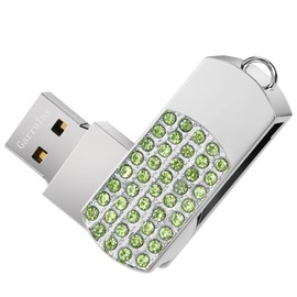 GARRULAX USB Flash Drive, 16GB/32GB/64GB/128GB USB2.0 Rotatable Memory Stick Date Storage Pendrive Thumb Drives U Disk(16GB,Green)