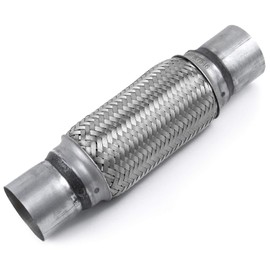 2.5 inch Exhaust Flex Pipe - RP Remarkable Power, 2.5 ID x 12 Length Flexible Pipe, Stainless Steel Double Braid Heavy Duty Universal Muffler Tube RK7546 Automobile Replacement part