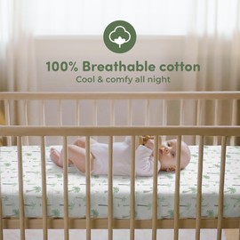 Sweety Fox - Paquete de 2 sábanas para cuna, sábanas bajeras de punto suave para niños y niñas, sábanas transpirables para cuna de bebé neutrales, sábanas para cuna, sábanas para niños pequeños