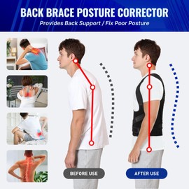 Posture Corrector for Women and Men, Adjustable Back Brace & Straightener for Scoliosis - Hunchback Correction - Back Pain/Spine Corrector/Back Support and Posture Trainer (Small)