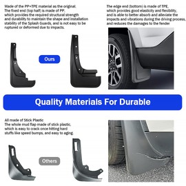 Peleus Upgraded Mud Flaps for Ford Maverick 2024 2023 2022 Aerodynamic Mud Flaps for Pickup Trucks All Weather Splash Guards Fenders for 2024 Ford Maverick Accessories Set of 4 Mud Guards Mudflaps