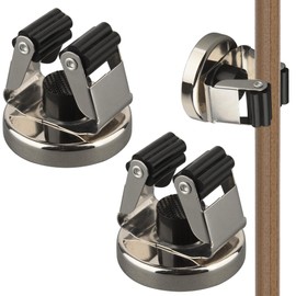 ULIBERMAGNET Magnetic Mop Broom Holder,Heavy Duty Movable Magnetic Tools Holder,2 Pack Anti-slip Magnet Mounted Utility Storage Shovel,Rake,Brush,Yard Tools in Kitchen,Laundry Room,Bathroom,House