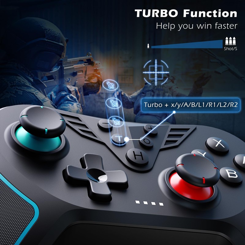 LATEC Controller für Switch, Wireless Switch Controller Kompatibel mit Switch