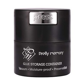 Pretty memory Lash Glue Container Eyelash Extension Glue Storage Airtight Adhesive Holder Sealed Leak-proof Lash Tech Supplies, Black