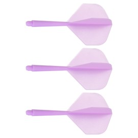 M METERXITY 3 Pack Integrated Dart Shaft and Flights-One-Piece Dart Accessories, Plastic Anti-Break, Apply to Soft Tip Darts and Steel Tip Darts (4.5x5mm, Purple)