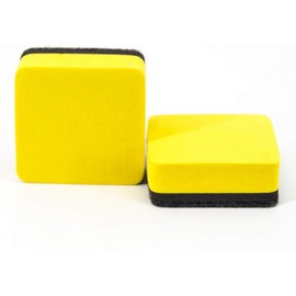 2Pcs Yellow Whiteboard Eraser Set White Board Cleaner Magnetic Whiteboard Erasers Dry Wipe Marker School Office Supplies Dry Erase Boards