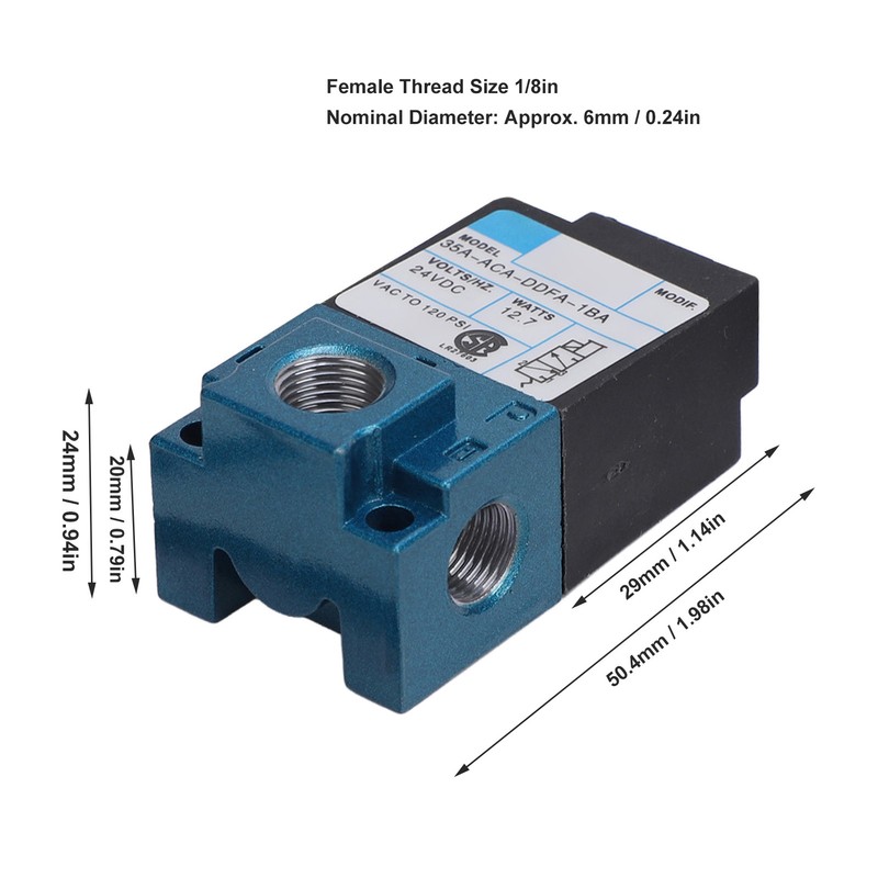 Pneumatic Electric Solenoid Valve High Frequency 6mm Nominal Diameter Solenoid