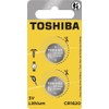 TOSHIBA CR1620 3V Lithium Coin Cell Child Resistant Blister Package