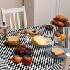 sunepany 2 Pack Black and White Checkered Tablecloth Plastic 54
