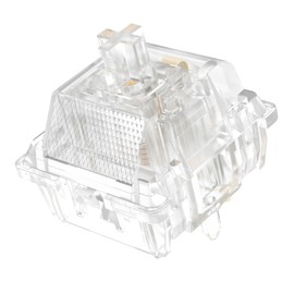 DUROCK Ice King Tactile Switches, 68g Progressive Spring Transparent Clear RGB Switch, 5 Pins Lubed T1 Tactile Mechanical Keyboard Switches (110pcs)