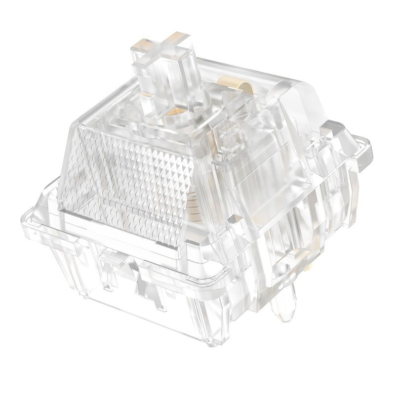 DUROCK Ice King Tactile Switches, 68g Progressive Spring Transparent Clear