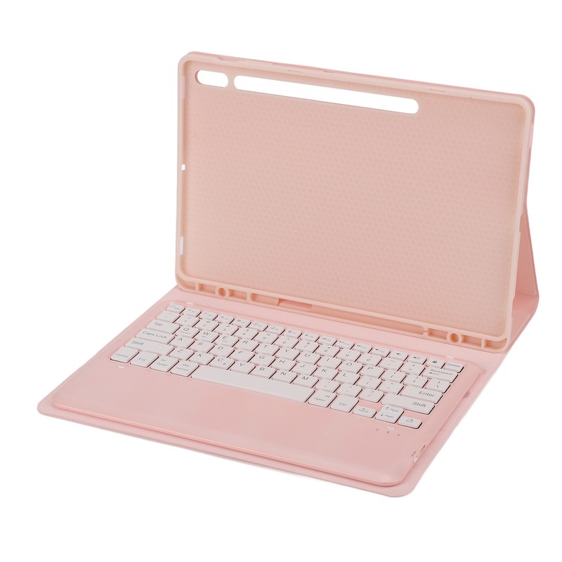 12.4in Keyboard Case 3 Adjustment Stand Detachable Pink Keyboard Case