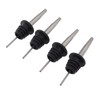 24pcs Stainless Steel Bottle Pourers with Black Plastic Cover Conical