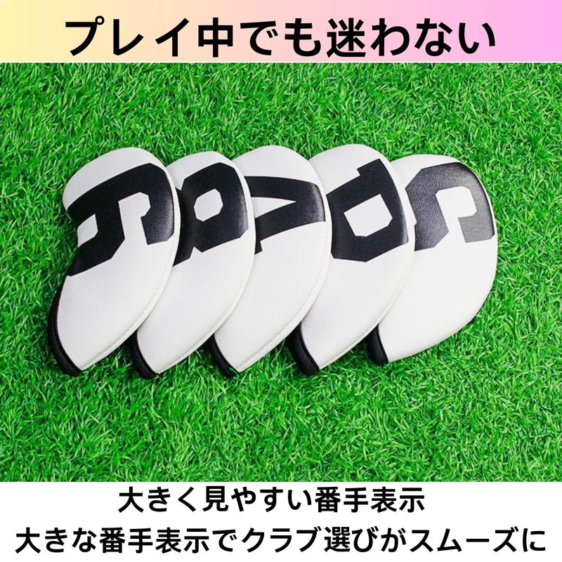 HOTQ 10pcs Golf Iron Covers Head Covers Golf Door Wedge