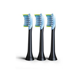 Philips Sonicare Replacement Brush, Adaptive Clean Brush Head, Regular Size, Black, 3 Pack HX9043/35