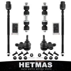 BOXI 6PCS Front Lower Ball Joints Tierods Sway Bar For Century Regal Impala Intrigue