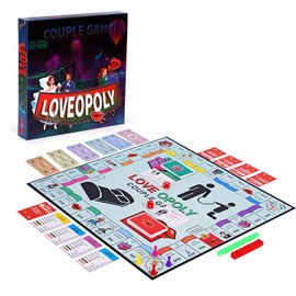 LOVEOPOLY - Couple Board Game for Date Night, Romantic Gift for Him and Her, Boyfriend, Girlfriend, Wife, Husband, Wedding, or Anniversary