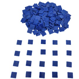3/4 inch Quartz Glass Mosaic Tiles for Crafts, 1.1 LB, Square Mosaic Pieces for DIY Picture, Home Mosaic Decoration (Navy Blue)