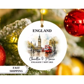 Unbranded England Engagement Christmas Ornament England Ornament Christmas Ornaments