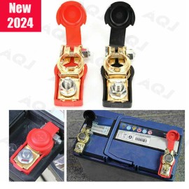 AQJ Car Battery Terminal Connector Top Post Positive Negative Heavy Duty Universal