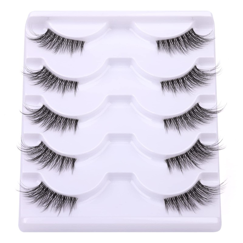 Half Lashes Lashes Natural Look Wispy 3/4 False Eyelashes Fluffy