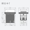 2Pieces KEDU HY12-9-7 Rocker Switch Push Button Switches for Household