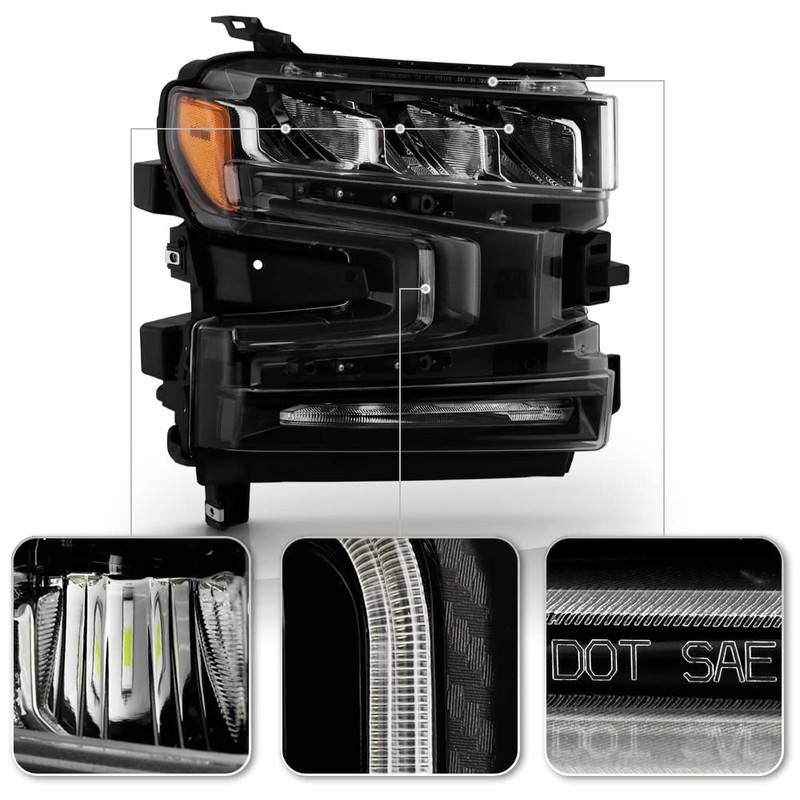 ACANII - For [LED Low/High Beam w/Halogen Signal] 2019-2021 Chevy
