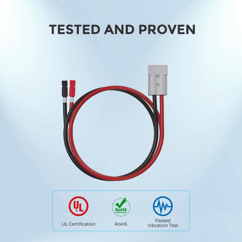 Renogy 5FT 6AWG Anderson Adapter Cable（Anderson PP75 - Anderson SB120）