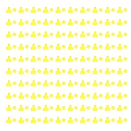 100 Sets Livestock Ear Tags Yellow Strong Plastic Easy to Use Blank Cattle Ear Tags for Cow Sheep Pig Farm