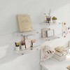3-Pack Floating Shelves with Acrylic Anti-Fall Lip, Modern Wall Mounted