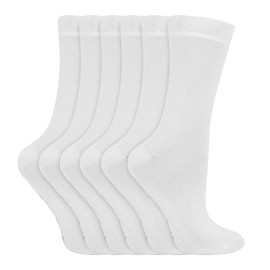 Sock Snob - 6 Pack Kids Bamboo Socks | Childrens Socks for School | Summer Socks for Boys & Girls (3-7 Years, White)