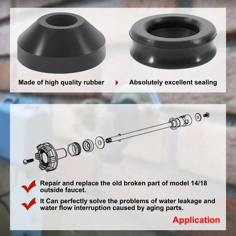 yourour RK-14MH Repair Kit Metal Handle,Outside Faucet,Compatible with Woodford Model