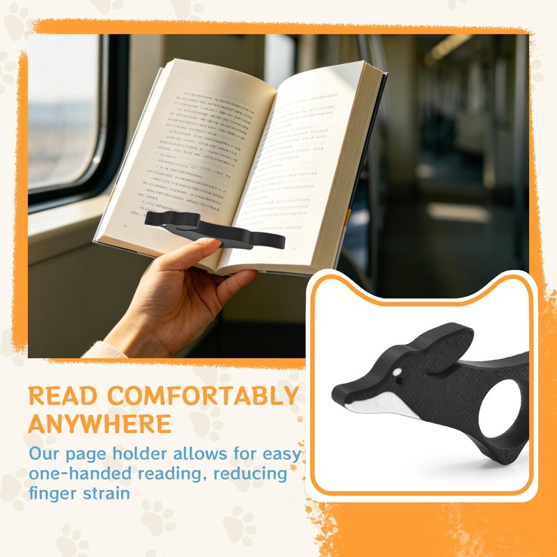 Dog Book Page Holder for Reading, 3D Printed One-Handed Reading