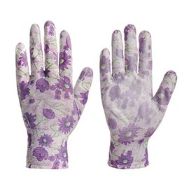 Small Cute Organic Garden Gloves for Women - Medium Long Girls Flower Gloves for Gardening Working for Ladies