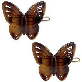 Butterfly Hair Clips/Grips Tortoiseshell/Brown | Ebuni Ladies Hair Accessories made in France
