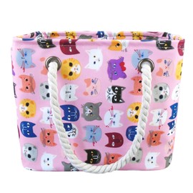 DIZLAS Spa Bag, Hot Spring Bag, Bath Set, Bath, Mesh, Sauna, Beach, Foldable, Gago Cat (Pink)