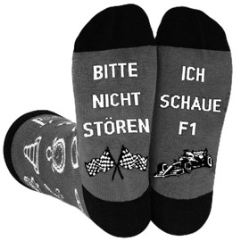 WAMIOKAGRO Funny Gifts for Men Women Socks with Saying Gift Ideas Christmas Gifts for Men Women Boyfriend Teenager Boys Ideal for Gaming Readers Football or Formula 1 Fans, F1, One size fits all