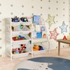 Kids Bookshelf and Toy Organizer, 4-Tier Toy Storage with 7