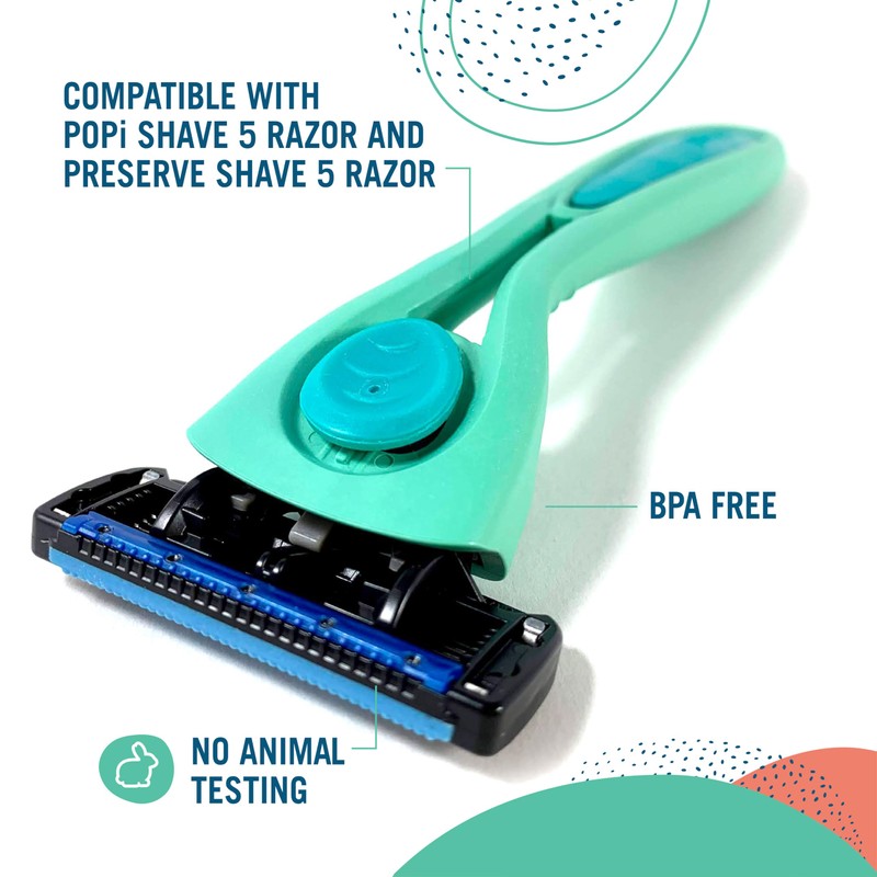 Preserve Shave 5 Razor Blades Refills - 5 Blade Razors