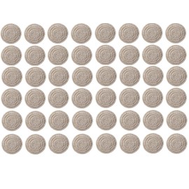 Customize Pad Size from 0.75" to 1.5" in, 48 Round Pad Beige, Protection for Hardwood, Vinyl, and Laminate Flooring, Easy-to-Apply, Self-Stick Design