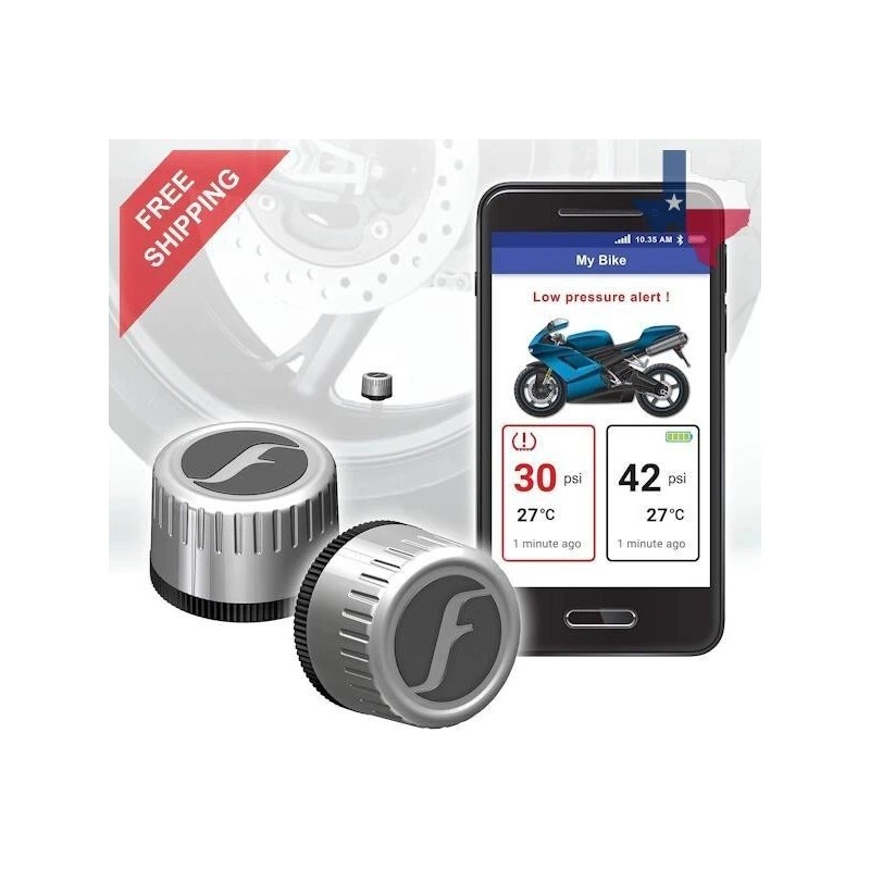 FOBO Bike 2 Tire Pressure Monitoring System (TPMS) - Silver/Black